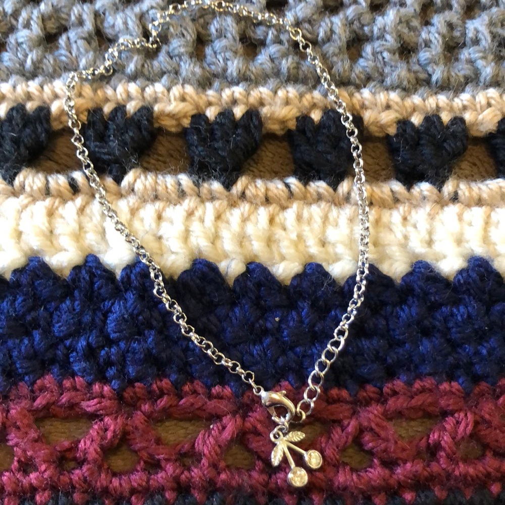 Cute Silver Cherry Anklet
